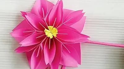 Origami de flores en 3D